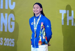 Kayla Sanchez giành huy chương vàng nội dung 100m bơi ngửa nữ và là huy chương SEA Games 33 thứ 5