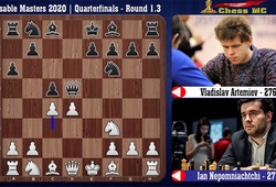 Kết quả giải cờ vua Chessable Masters khuya 25/6: Ưu thế cho Carlsen và Nepomniachtchi 