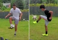 Ronaldo đăng video truyền cảm hứng tập luyện với con trai