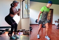 Ronaldo khiến bạn gái xấu hổ khi tập gym cùng nhau