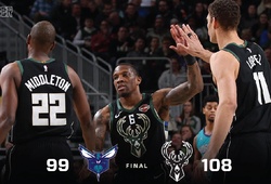 Video Milwaukee Bucks 108-99 Charlotte Hornets (NBA ngày 26/1)