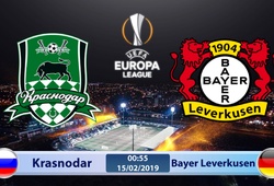 Nhận định Krasnodar vs Bayer Leverkusen 00h55, 15/02 (lượt đi vòng 1/16 Europa League)