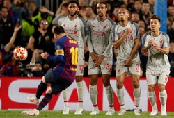 Messi đã di chuyển điểm đá phạt trực tiếp trong trận Barca vs Liverpool thế nào?