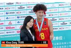 FIBA 3x3 Châu Á 2019: Trần Đăng Khoa xuất sắc mang Huy chương bạc cho bóng rổ Việt Nam tại Shoot-Out Contest