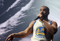 Có gì đó sai sai khi Drake là fan cuồng Raptors nhưng lại có hình xăm Stephen Curry và Kevin Durant