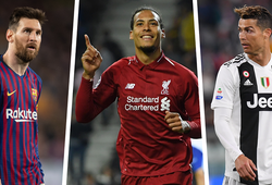 Messi, Ronaldo và Van Dijk tranh giải Cầu thủ xuất sắc nhất năm của UEFA