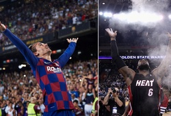 Antoine Griezmann ăn mừng giống LeBron James trong chiến thắng của Barcelona