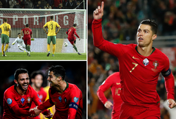 Ronaldo càng già càng "mắn" bàn thắng ở đội tuyển Bồ Đào Nha