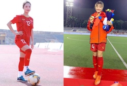 Nhan sắc nổi bật của hai nữ cầu thủ Hoàng Thị Loan và Trần Thị Duyên