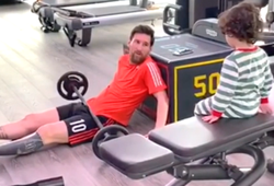 Messi tập luyện ở nhà với người bạn đồng hành đặc biệt