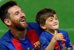 Con trai Messi lập cú đúp nhưng không thuận chân trái như cha