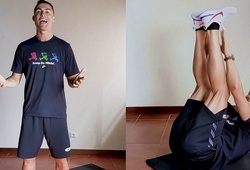 Ronaldo tham gia thử thách “chạm bàn chân” trong 45 giây