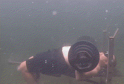“Vua ao cá” lập kỷ lục thế giới đẩy tạ nằm ghế… dưới nước