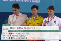 Nguyễn Huy Hoàng đánh bại kình ngư Nhật Bản giành HCV Olympic trẻ 800m lập KLQG