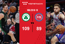 Tháp đôi Pistons đổ sụp trước Celtics