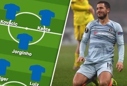 Hazard trở lại tạo nên 8 sự thay đổi trong đội hình Chelsea gặp Everton
