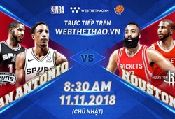 Kết quả trực tiếp NBA 2018-19: San Antonio Spurs 96-89 Houston Rockets