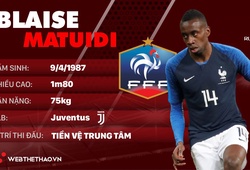 Thông tin cầu thủ Blaise Matuidi của ĐT Pháp dự World Cup 2018