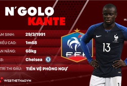 Thông tin cầu thủ N'Golo Kante của ĐT Pháp dự World Cup 2018