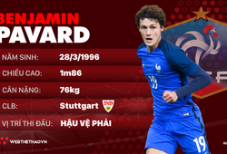 Thông tin cầu thủ Benjamin Pavard của ĐT Pháp dự World Cup 2018