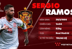 Thông tin cầu thủ Sergio Ramos của ĐT Tây Ban Nha dự World Cup 2018