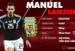 Thông tin cầu thủ Manuel Lanzini của ĐT Argentina dự World Cup 2018