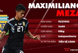 Thông tin cầu thủ Maximiliano Meza của ĐT Argentina dự World Cup 2018