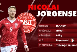 Thông tin cầu thủ Nicolai Jorgensen của ĐT Đan Mạch dự World Cup 2018