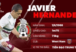 Thông tin cầu thủ Javier Hernandez của ĐT Mexico dự World Cup 2018