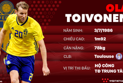 Thông tin cầu thủ Ola Toivonen của ĐT Thụy Điển dự World Cup 2018