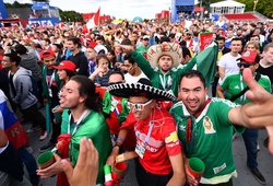 Hàng nghìn CĐV "phát rồ" sau chiến thắng của ĐT Mexico trước ĐKVĐ Đức tại World Cup 2018