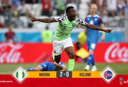 Musa tỏa sáng với cú đúp giúp Nigeria bất ngờ hạ gục Iceland 