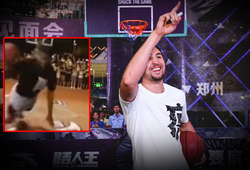 Klay Thompson phát cáu với màn "kê người" nguy hiểm của cầu thủ Trung Quốc trong trận giao hữu