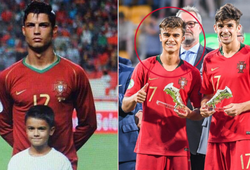 11 năm sau khi được Ronaldo dẫn ra sân, cậu bé mascot sắp trở thành "Ronaldo mới"