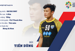 Thông tin thủ môn Bùi Tiến Dũng cùng U23 Việt Nam chuẩn bị ASIAD 2018