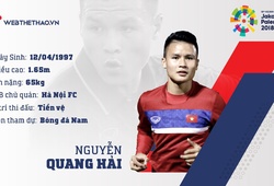 Thông tin tiền vệ Nguyễn Quang Hải cùng U23 Việt Nam chuẩn bị ASIAD 2018