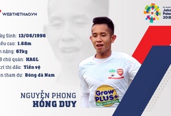 Thông tin tiền vệ Nguyễn Phong Hồng Duy cùng U23 Việt Nam chuẩn bị ASIAD 2018