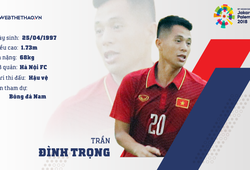 Thông tin trung vệ Trần Đình Trọng cùng U23 Việt Nam chuẩn bị ASIAD 2018