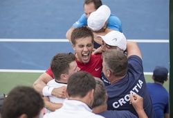 Croatia ngược dòng khó tin để lọt vào bán kết Davis Cup
