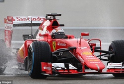 F1 thử nghiệm  lốp đường ướt