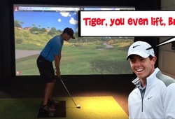 Rory McIlroy trêu chọc đàn anh Tiger Woods