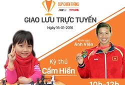 Siêu kình ngư Ánh Viên và kỳ thủ nhí Cẩm Hiền giao lưu trực tuyến với NHM