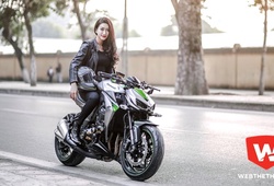 Siêu mẫu Kim Oanh quyến rũ bên Kawasaki Z1000 2016
