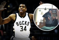 Antetokounmpo lại ghi điểm khi đứng chờ ăn bánh khuyến mãi