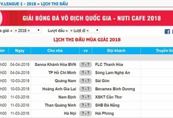 Tin bóng đá Việt Nam mới nhất ngày 01/03: V.League 2018 gắn tên với thương hiệu Nuti Cafe
