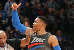 NBA 2017-18: Russell Westbrook ghi 46 điểm giúp OKC đánh bại Wizards