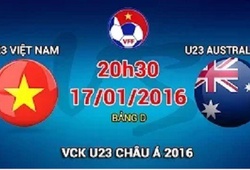 Trực tiếp bảng D VCK U23 châu Á: U23 Việt Nam vs U23 Australia