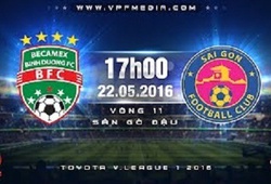 Trực tiếp vòng 11 V League: B. Bình Dương vs Sài Gòn FC