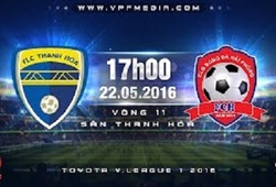Trực tiếp vòng 11 V League: FLC Thanh Hóa vs Hải Phòng