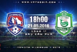 Trực tiếp vòng 11 V.League: Than Quảng Ninh vs XSKT Cần Thơ